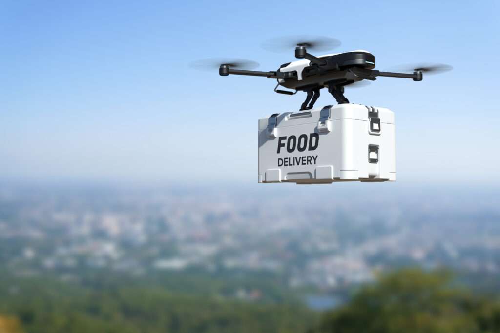 Food delivery drone, autonomous delivery robot.